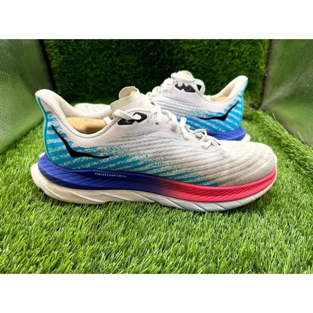 Hoka One One Mach 5 1127894 WSBB Athletic Sneaker Women's 10B Gray Jacquard Gym